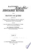 Rapports judiciaires revisés de la province de Québec