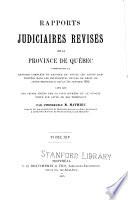 Rapports judiciaires revisés de la province de Québec