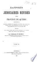 Rapports judiciaires revises de la Province de Quebec ...