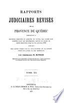 Rapports judiciaires revisés de la province de Québec