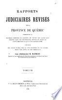 Rapports judiciaires revises de la Province de Quebec ...