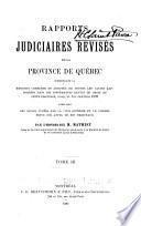Rapports judiciaires revisés de la province de Québec