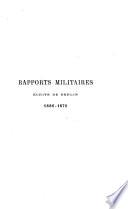 Rapports militaires, écrits de Berlin, 1866-1870