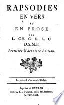 Rapsodies en vers et en prose