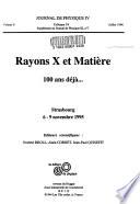 Rayons X et matière