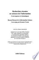Recent research in information science