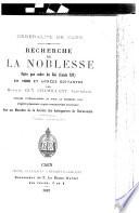 Recherche de la noblesse