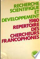 Recherche scientifique et développement 1980