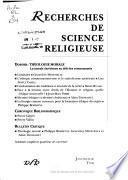 Recherches de science religieuse