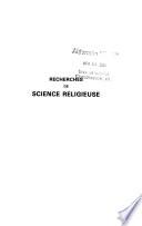 Recherches de science religieuse