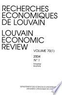 Recherches économiques de Louvain