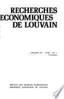 Recherches économiques de Louvain