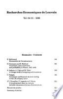Recherches économiques de Louvain