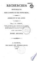 Recherches historiques sur l'Anjou et ses monumens