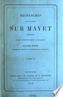 Recherches historiques sur Mayet (Maine)