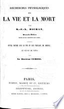 Recherches physiologiques sur la vie et la mort