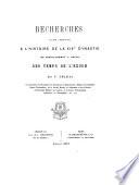 Recherches pour servir a l'histoire de la XIXme dynastie et especialement a celle des temps de l'Exode