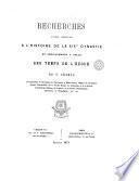 Recherches pour servir à l'histoire de la XIXme dynastie, et spécialement à celle des temps de l'Exode