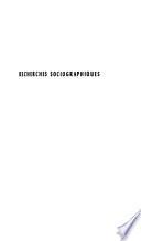Recherches sociographiques