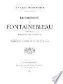 Recherches sur Fontainebleau