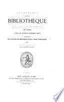 Recherches sur la bibliothèque de la Faculté de médecine de Paris