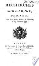 Recherches sur la rage