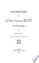 Recherches sur le poète Claude de Buttet et son Amalthée