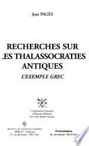 Recherches sur les thalassocraties antiques