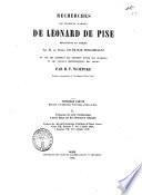Recherches sur plusieurs ouvrages de Leonard de Pise
