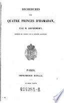 Recherches sur quatre princes d'Hamadan