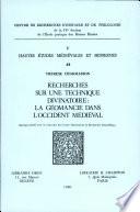 Recherches sur une technique divinatoire