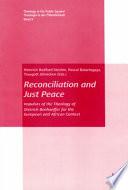 Reconciliation and Just Peace