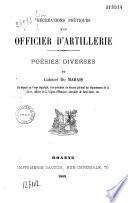 Récréations poétiques d'un officier d'artillerie