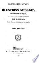 Recueil alphabétique de questions de droit