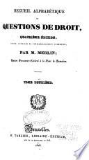 Recueil alphabétique de questions de droit