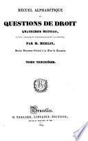 Recueil alphabétique de questions de droit