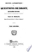 Recueil alphabétique de questions de droit