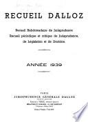 Recueil analytique de jurisprudence et de législation