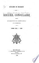 Recueil consulaire cotenant les rapports commerciaux des agents belges à l'étranger