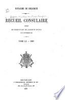 Recueil consulaire cotenant les rapports commerciaux des agents belges à l'étranger