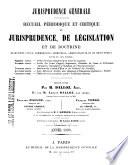 Recueil critique de jurisprudence et de législation