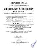 Recueil critique de jurisprudence et de législation