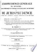 Recueil critique de jurisprudence et de législation