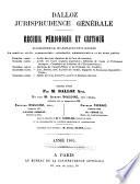 Recueil critique de jurisprudence et de législation