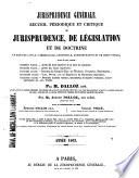 Recueil critique de jurisprudence et de législation
