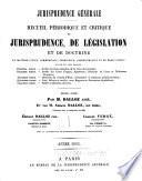 Recueil critique de jurisprudence et de législation