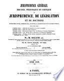 Recueil critique de jurisprudence et de législation