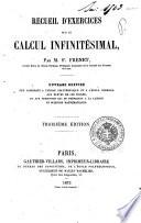 Recueil d'exercices sur le calcul infinitésimal