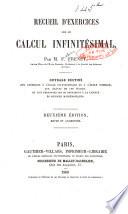 Recueil d'exercices sur le calcul infinitésimal