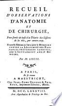Recueil d'observations d'anatomie et de chirurgie
